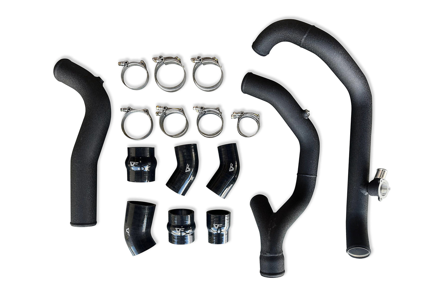 CVF Hot + Cold Aluminum Intercooler Pipe Kit (2020-2021 3.0L Ford Explorer ST w/ OEM BPV) CV Fabrication (CVF) 